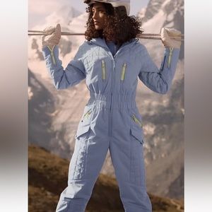 Free People Movement All Prepped Ski Suit Noon Blue L NWT MsRP $598